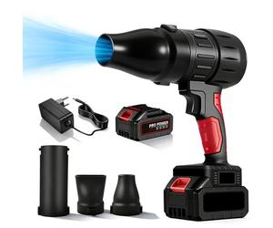 Mini Soplador De Hojas Bateria, 800W 35000 RPM Turbo Soplador De Aire Potente Sopladora De Hojas Con 1300mAh Baterías, 3 Boquillas, Cordless Turbo Leaf Blower Para JardíN, Coche, Nieve Y Polvo
