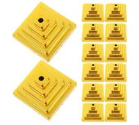 Mini Soporte de Bandera de Plástico Dorado para Escritorio, 30 Piezas | Peana Redonda para Exhibición, Base Fija Varilla, Uso en Mesa y Decoración de Fiesta