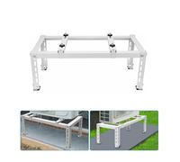 Mini soporte de tierra ajustable para bomba de calor y CA sin conductos, base de montaje de doble nivel, 80 x 30 x 40 cm, soporte para sistemas de aire acondicionado
