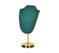 Mini soporte for collar, exhibición colgante, busto de maniquí de joyería de altura de 11cm ~ 15cm(Green,11cm)
