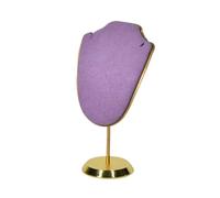Mini soporte for collar, exhibición colgante, busto de maniquí de joyería de altura de 11cm ~ 15cm(Purple,15cm)