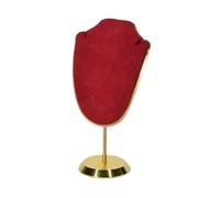 Mini soporte for collar, exhibición colgante, busto de maniquí de joyería de altura de 11cm ~ 15cm(Red,11cm)