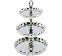 Mini Soporte para Pasteles a Escala 1/12, Expositor de Magdalenas de aleación de 3 Niveles para decoración de Cocina y Comedor de casa de muñecas