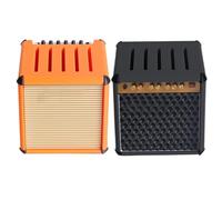 Mini soporte para púas de guitarra, soporte creativo para púas de guitarra con diseño realista de amplificador, de exhibición portátil de bajo, almacenamiento de púas de guitarra retro impresa en