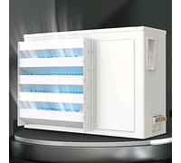 Mini Split AC Deflector Cover - Control de dirección del viento para unidades exteriores protege condensador y compresor, ahorro de energía, ranura de ventilación, accesorio para aire acondicionado
