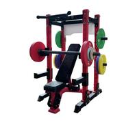Mini Squat Rack | Sturdy | 3D Printed | 1/12 Scale Mini Fitness Equipment Statue | Detailed Miniature Weightlifting Rig | Creative Desktop Fitness Motivation Gift | For Home Office Bookshelf