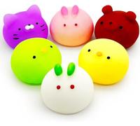 Mini Squishy Kawaii Squishys, 6 Piezas Squeeze Toys Squishy Juguetes, Juguete Pegajoso de Silicona Animales, Juguete Suave de Alivio de Estrés para Cumpleaños, Navidad, Pascua, Regalos de Fiesta (A)
