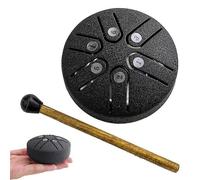 Mini Steel Tongue Drum, Mini Steel Tongue Drum Buddha Stones, 3 Inches 6 Note Handpan Steel Drum, Education Entertainment Meditation Yoga Zen Birthday