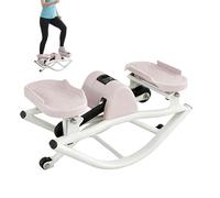 Mini Stepper - Acero Carbono 49x27x23cm | Equipo Portátil Fitness, Entrenador con Bandas Resistencia | Trabajo Equilibrio, Piernas Y Core para Hombres, Mujeres, Hogar