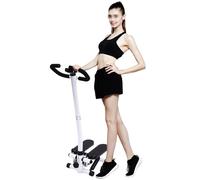 Mini stepper para casa 150 kg, bicicleta estática con LCD y bandas de | Accionamiento hidráulico, altura de pisada variable, pedales grandes; adecuado para el entrenamiento de principiantes