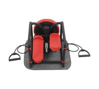 Mini stepper para el hogar con cuerdas de resistencia y asiento, dispositivos de fitness multifunción en casa para entrenamiento eficaz de piernas/brazos/glúteos, hasta 150 kg de carga (rojo)