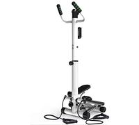 Mini-Stepper Swing Stepper Home Stepper Ajustable Twist Stair Stepper Plegable Máquina de Step de Entrenamiento Silencioso Equipo de Ejercicio Multifunción con Empuñadura (Negro)