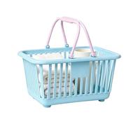 Mini Storage Basket Handles - Portable Organizer Box for Home Use | Weave Carry Bin with Resin Desk Toys, Snacks Handled Box for Kitchen Pantry Dorm Room Space Saving Holder