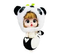 Mini super lindo pijama de ojos gruesos caja de regalo muñeca dulce muñeca de peluche creativa muñeca dibujos animados adornos para decoración de la habitación de los niños coches del hogar colgante