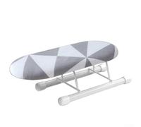 Mini tabla de planchar con funda de algodón extraíble para puños de manga, alfombrilla de planchar plegable de viaje con panel de plástico antideslizante y patas de acero, 26 x 11 (E)