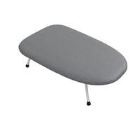 Mini tabla de planchar plegable, portátil, para ahorrar espacio, tabla de planchar de tela para dormitorio, cuarto de lavado, apartamento, hecha de tela duradera y material de (Plata anti