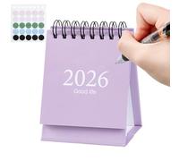 Mini Table Calendar - Desktop Date Tracker for Time Awareness | Thick Paper Sheets with Clear, Space Saving Counter Display for Work Home Use 4.02x2.99x2.24 in