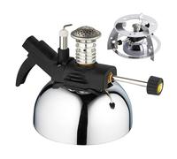 Mini Tabletop Butane Gas Burner, Mini Butane Tabletop Stove, Lab Bunsen Burner with Aluminum Rack, Max Temp 1300℃ and 60-100 Min Usage Time, for Siphon Coffee Make, Food Heating, Experiment