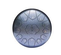 Mini tambor de 12 pulgadas, tambor de lengua de de 13 tonos, instrumento de percusión de tambor etéreo, instrumento de tambor de mano (Color : Black)