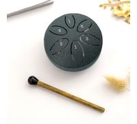 Mini tambor de lengua de acero, mini kit de tambor curativo con piedras de Buda de 3 pulgadas, tambor sin preocupaciones de 6 notas, educación, entretenimiento, meditación, yoga, regalos zen (Color :