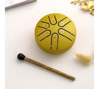 Mini tambor de lengua de acero, mini kit de tambor curativo con piedras de Buda de 3 pulgadas, tambor sin preocupaciones de 6 notas, educación, entretenimiento, meditación, yoga, regalos zen (Color :