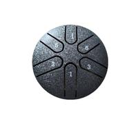 Mini tambor de lengua de acero, tambor de mano portátil, instrumento de tambor de acero de 3 en 6 notas, para adultos, meditación, sanación de sonido (azul oscuro)