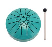 Mini tambor de lengua de acero, tambores de lengua de 4 pulgadas y 8 notas, juego de tambores de tanque de metal musical para meditación, yoga, educación, percusión, tambor de (Verde)
