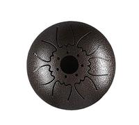 Mini tambor de lengua de de 7 tonos, tambor de baterista de 5 pulgadas con paquete de baquetas, instrumento de percusión (Color : Black)