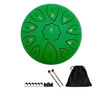 Mini tambor de lengua portátil, pequeño tambor de lengua con baquetas, pandereta, instrumento de percusión, instrumentos de percusión antiguos for meditación y yoga, tono alto y claro, fácil de tocar(