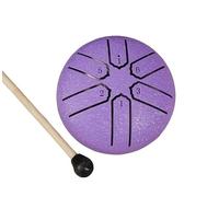 Mini tambor de lengüeta de acero for niños, un tambor de lluvia de jardín de 3 pulgadas con 6 tonos mágicos(Purple)