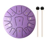 Mini tambor de mano de 6/3 pulgadas, 11/6 notas, selecciones de dedo, instrumentos de percusión, sonido curativo, tambor de lengua de acero for meditación y Yoga(11 Notes Purple)