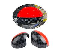 MINI Tapa de carcasa para espejo retrovisor lateral, Juego de tapas de espejo lateral para Mini Cooper One/S/JCW R55 R56 R57 R58 R59 R60 R61 (JCW, Serie R Plegado Manual)