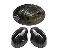 MINI Tapa de carcasa para espejo retrovisor lateral, Juego de tapas de espejo lateral para Mini Cooper One/D/SD/S/JCW F54 F55 F56 F57 F60 2020-2022 (Negro UK, serie F con agujero de luz)