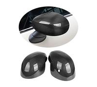 MINI Tapa de carcasa para espejo retrovisor lateral, Juego de tapas de espejo lateral para Mini Cooper One/D/SD/S/JCW F54 F55 F56 F57 F60 2020-2022 (Patrón de carbono, serie F con agujero de luz)