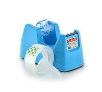 MINI TAPE Dispensador de Cinta Adhesiva de Sobremesa -Mini - REF.0521-M-A - Pesado, Alta Calidad y Apto para 33 mts. by Office Box (Azul)