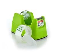 MINI TAPE Dispensador de Cinta Adhesiva de Sobremesa -Mini- REF.0521-M-V - Pesado, Alta Calidad y Apto para 33 mts. by Office Box (Verde)