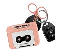 Mini Tape Recorder Keychain - Playable Voice Recorder Bag Charm, Retro Cassette Player Purse Ornament With Recording Function, Whimsical Music Lover Gift For Backpacks And Keys | Battery Included