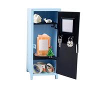 Mini taquilla - fuerte de metal pequeña de 10.83 pulgadas con cerradura | de almacenamiento de joyas de hierro | Armario de seguridad de escritorio de oficina de regreso a clases. Hecho de