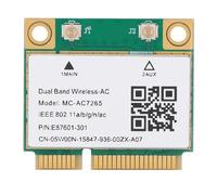 Mini Tarjeta PCIE MC-AC7265, Tarjeta Inalámbrica WLAN Adaptador de Red de Doble Banda 2,4G/5G Tarjeta de Red WiFi, para Ordenador Portátil PC 8 10