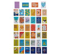 Mini tarjetas de felicitaci?n americanas para ni?os y adultos, con un mensaje alegre y moderno, 40 unidades