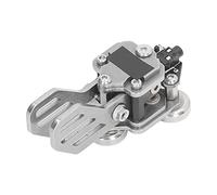 Mini Tecla CW Morse Automático, Radio de Onda Corta de Doble Paleta Tecla de Telégrafo Morse Tecla de Transmisor de Código Morse Automático de Acero Inoxidable Base con Tres