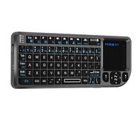 Mini teclado con panel táctil, mini teclado Bluetooth, 2.4 G ultradelgado portátil inalámbrico de mano, adecuado para PC/tableta/TV/smartphone, adecuado para viajes, oficina y uso doméstico