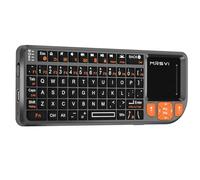 Mini teclado con panel táctil, mini teclado Bluetooth, 2.4G ultradelgado portátil inalámbrico de mano, adecuado para PC/tableta/TV/smartphone, adecuado para viajes, oficina y uso doméstico, recargable
