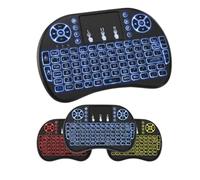 Mini teclado inalámbrico de 2.4 G con trackpad, control remoto de mano con | Recargable para Smart TV, Windows, Android TV Box, PC, portátil, FireStick, HTPC, Raspberry Pi, KODI, PS3, PS4