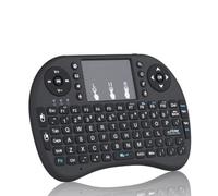 Mini teclado inalámbrico de 2.4 GHz con panel táctil, teclado de control remoto recargable con retroiluminación LED para Smart TV, Android TV Box, Fire Stick, Raspberry Pi, PC, batería PS3