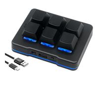 Mini teclado inalámbrico USB de 6 teclas para juegos, macro, personalizado, programable, OSU para videojuegos, trabajo de oficina