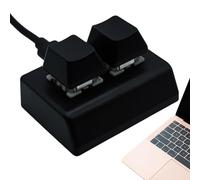 Mini teclado mecánico: diseño personalizado de 2 teclas, USB con cable tipo C, teclas ABS intercambiables en caliente, disparo rápido y silencioso | Teclado pequeño y compacto para configuratio