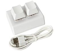 Mini teclado mecánico para juegos de 2 teclas USB con una sola mano para Windows Mac OSU HID programación teclas macro RGB LED retroiluminado interruptor rojo con cable USB de 1,5 m tipo C