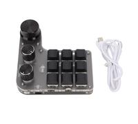 Mini teclado mecánico programable con función de personalización, conexión de modo dual y tacto cómodo para juegos y oficina.