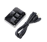 Mini teclado negro de cuatro teclas, teclas de flecha, 4 teclas arriba, abajo, izquierda y derecha, WASD pequeño SayoDevice atajos teclado personalizado